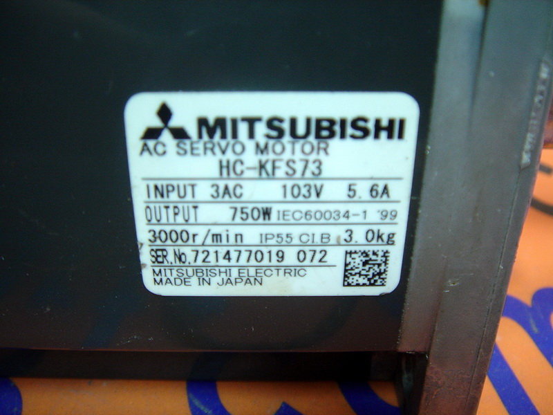 MITSUBISHI HC-KFS73 AC SERVO MOTOR - PLC DCS SERVO Control MOTOR